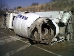 Cement truck Rollover