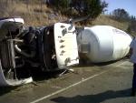 Cement truck Rollover